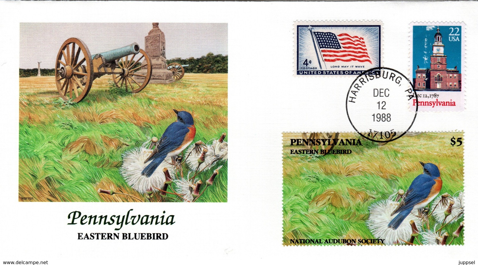 FDC   USA   Birds  /    Lettre De Première Jour, L'ETATS-UNIS, Oiseaux  1988 - Pájaros Cantores (Passeri)