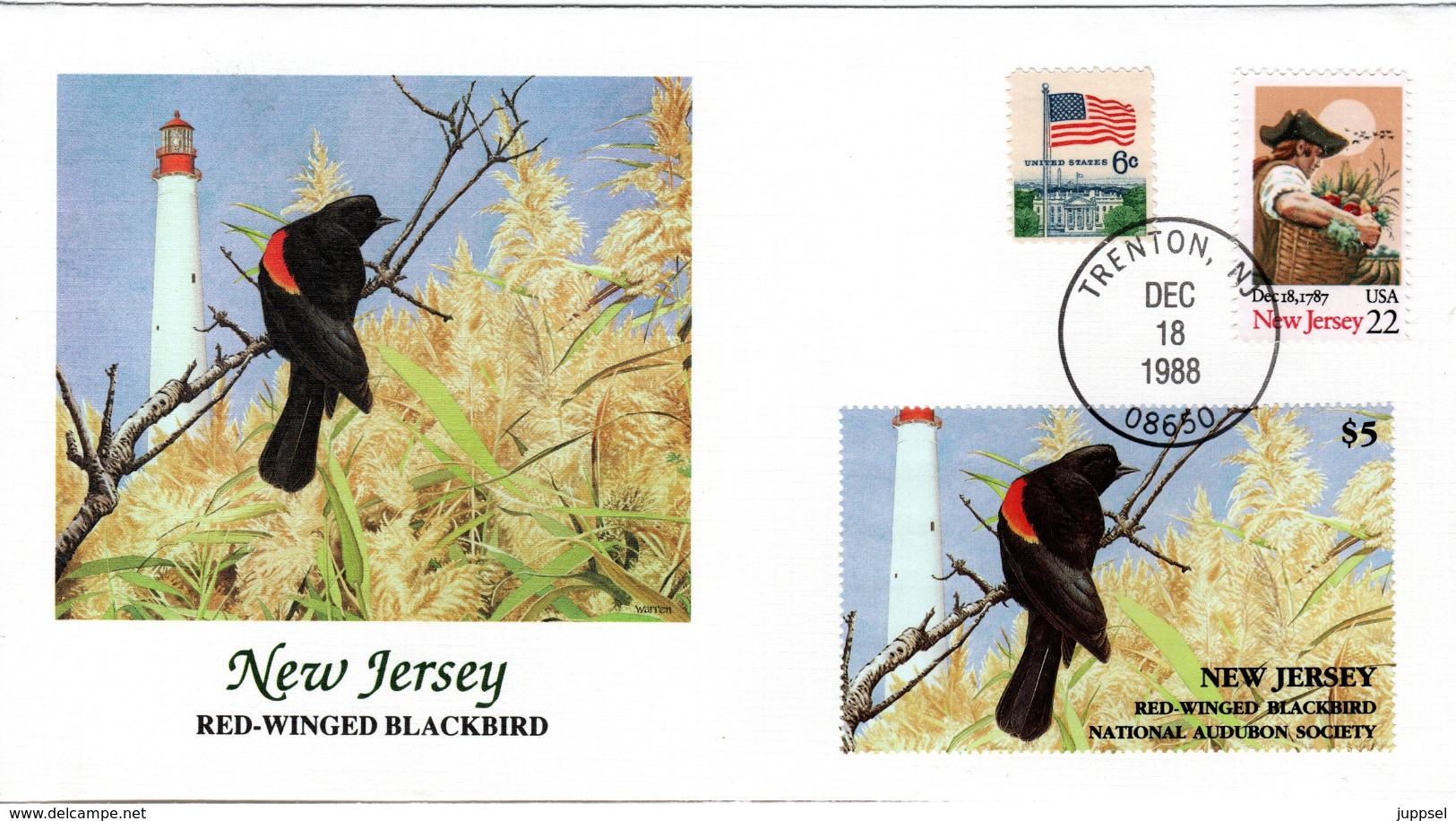 FDC   USA   Birds  /    Lettre De Première Jour, L'ETATS-UNIS, Oiseaux  1988 - Sperlingsvögel & Singvögel