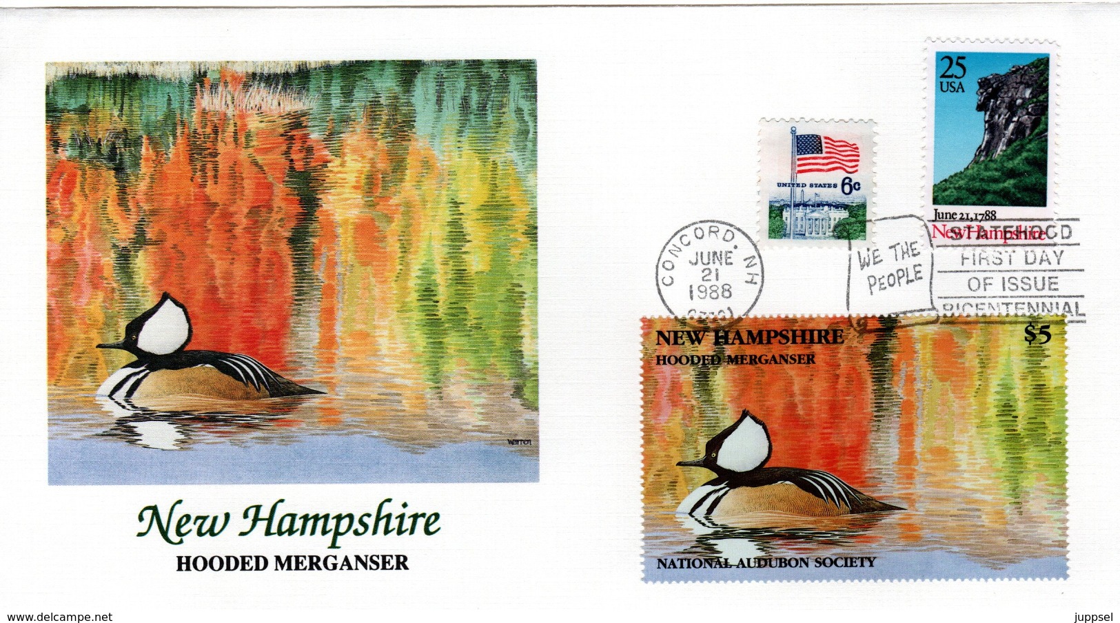 FDC   USA   Birds  /    Lettre De Première Jour, L'ETATS-UNIS, Oiseaux  1988 - Sperlingsvögel & Singvögel