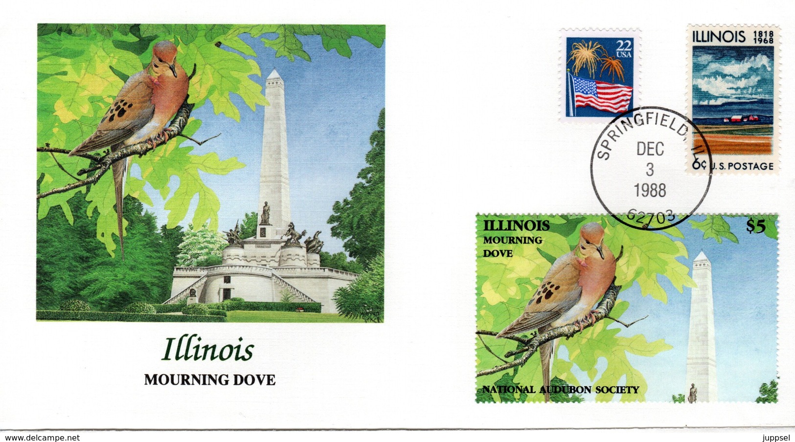 FDC   USA   Birds  /    Lettre De Première Jour, L'ETATS-UNIS, Oiseaux  1988 - Sperlingsvögel & Singvögel