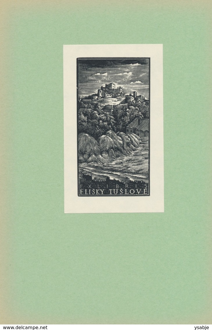 Ex Libris Elisky Tuslova - Antonin Dolezal - Ex-libris