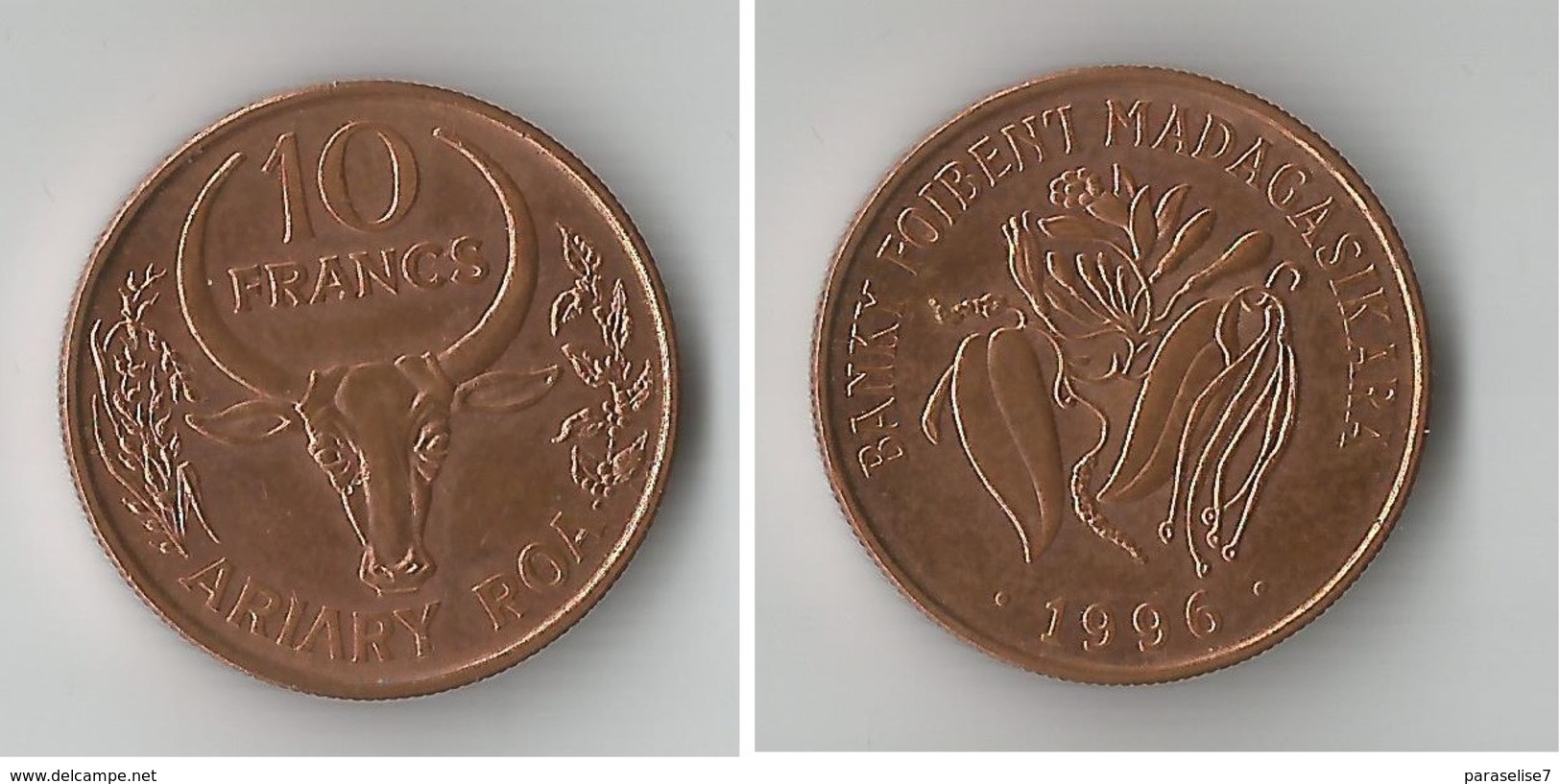 MADAGASCAR 10 FRANCS 1996 - Madagaskar