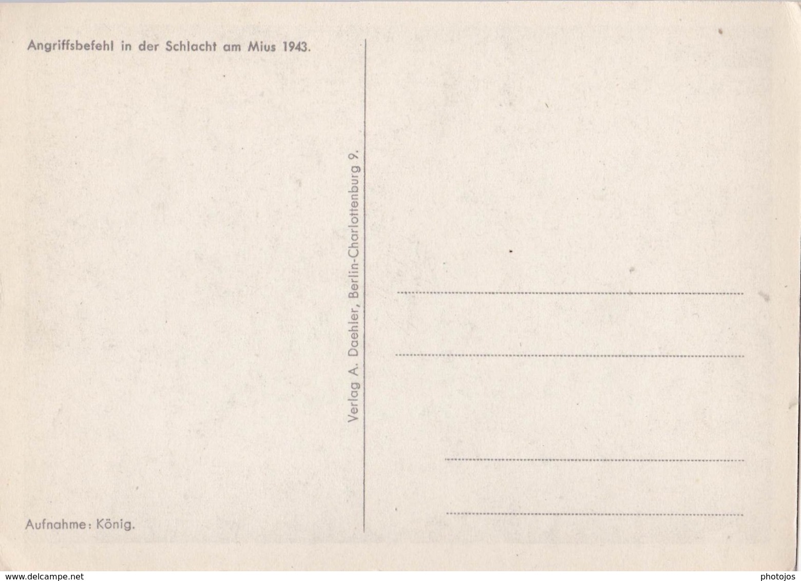 Postkarte   Propagande Nazie Angriffsbefehl In Der Schlacht  Am Mius 1943 Militaires Allemand  Bataille  De Mius Prare - Other & Unclassified