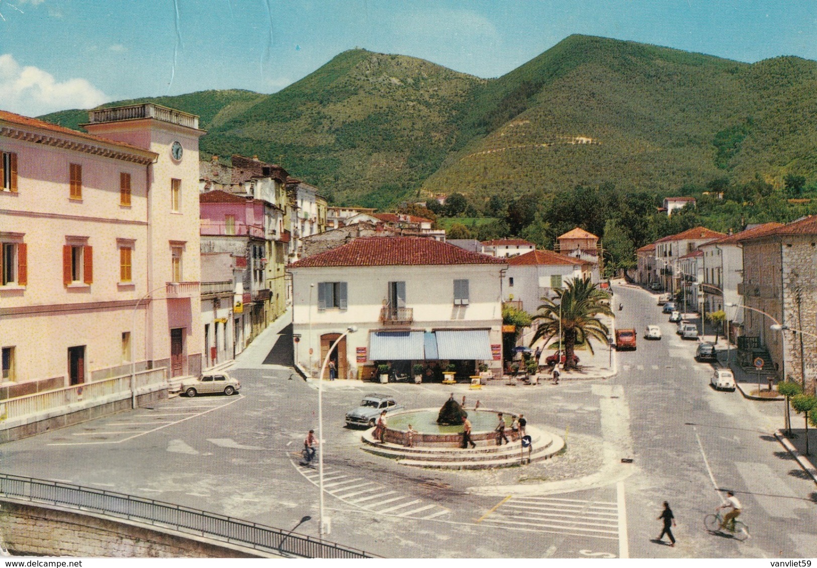 S.ELIA F.R-FROSINONE-PIAZZA E.RISI-CARTOLINA VERA FOTOGRAFIA  VIAGGIATA NEL 1979 - Frosinone