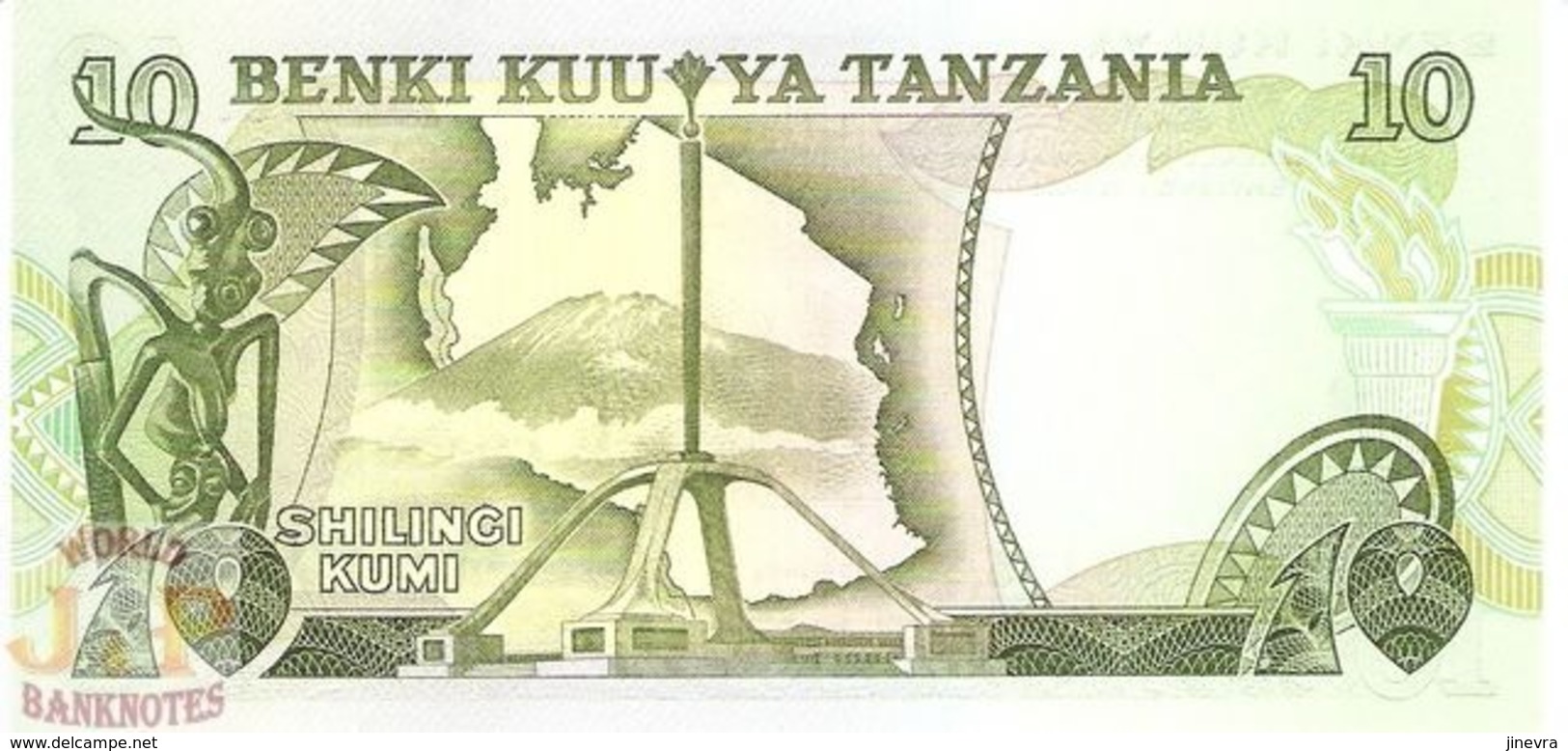 TANZANIA 10 SHILINGI 1978 PICK 6c UNC - Tanzania