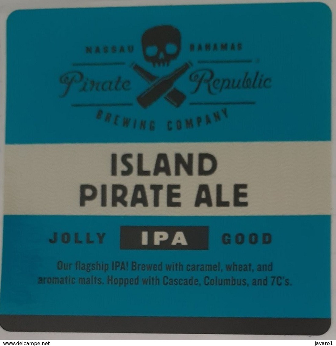 BAHAMAS :  3 Early-can Labels From PIRATE REPUBLIC Brewery Nassau , VERY RARE - Bière