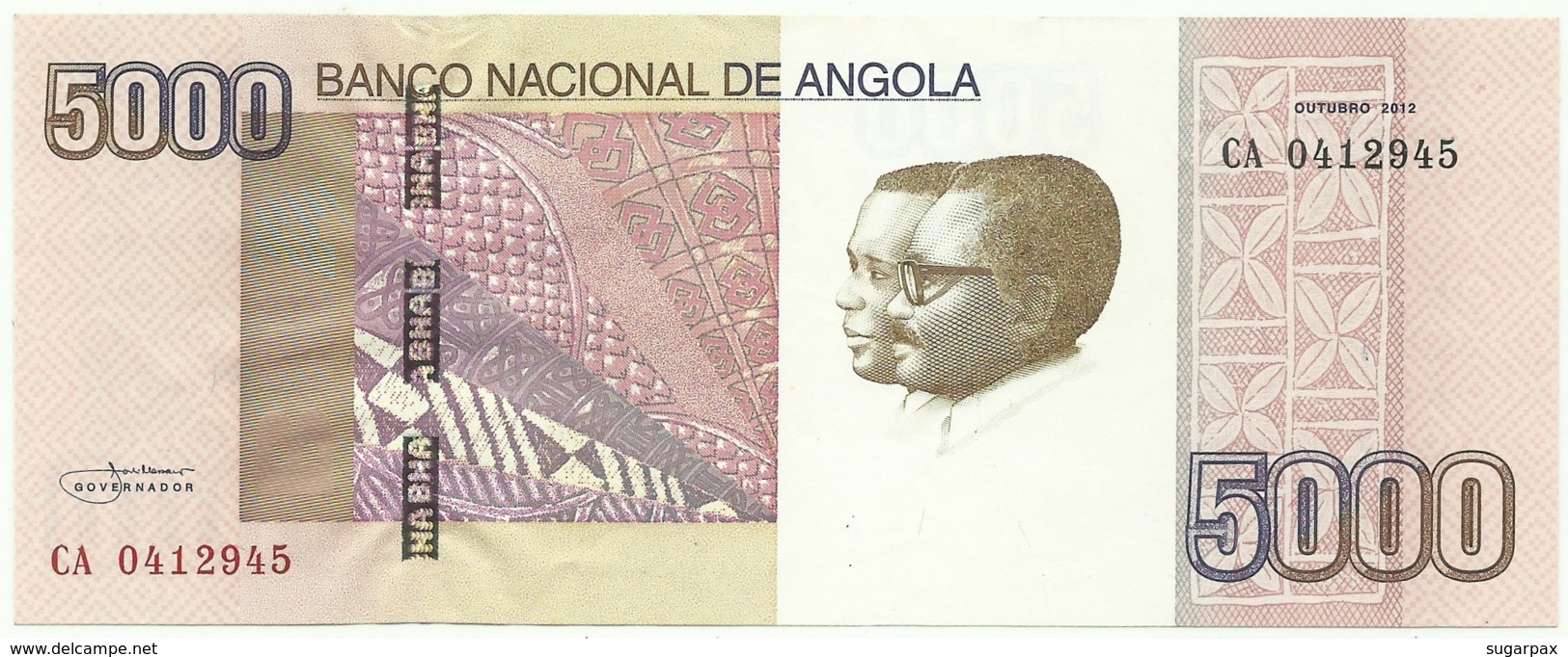 Angola - 5000 Kwanzas - 10.2012 - Pick 158 - Série CA - José Eduardo Dos Santos E Agostinho Neto 5 000 - Angola