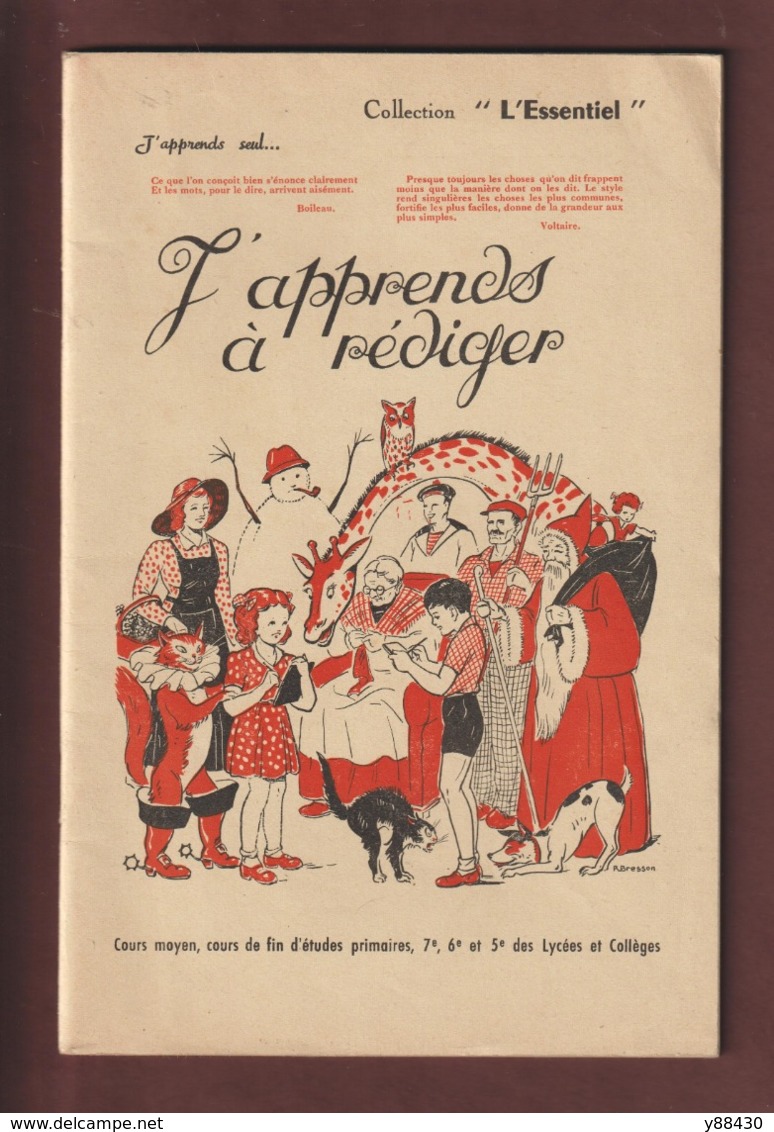 Livret J'APPREND A REDIGER De 1952  - Collection "L'Essentiel" - Editeur : Anscombre à Port Marly - 66 Pages -15 Photos - Matériel Et Accessoires