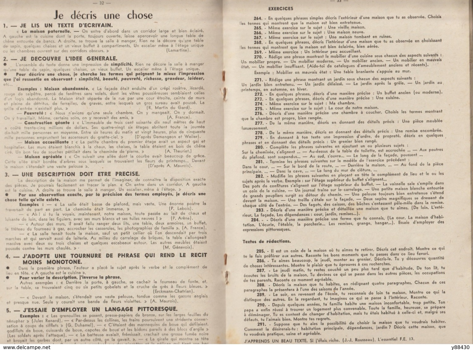 Livret J'APPREND A REDIGER De 1952  - Collection "L'Essentiel" - Editeur : Anscombre à Port Marly - 66 Pages -15 Photos - Matériel Et Accessoires