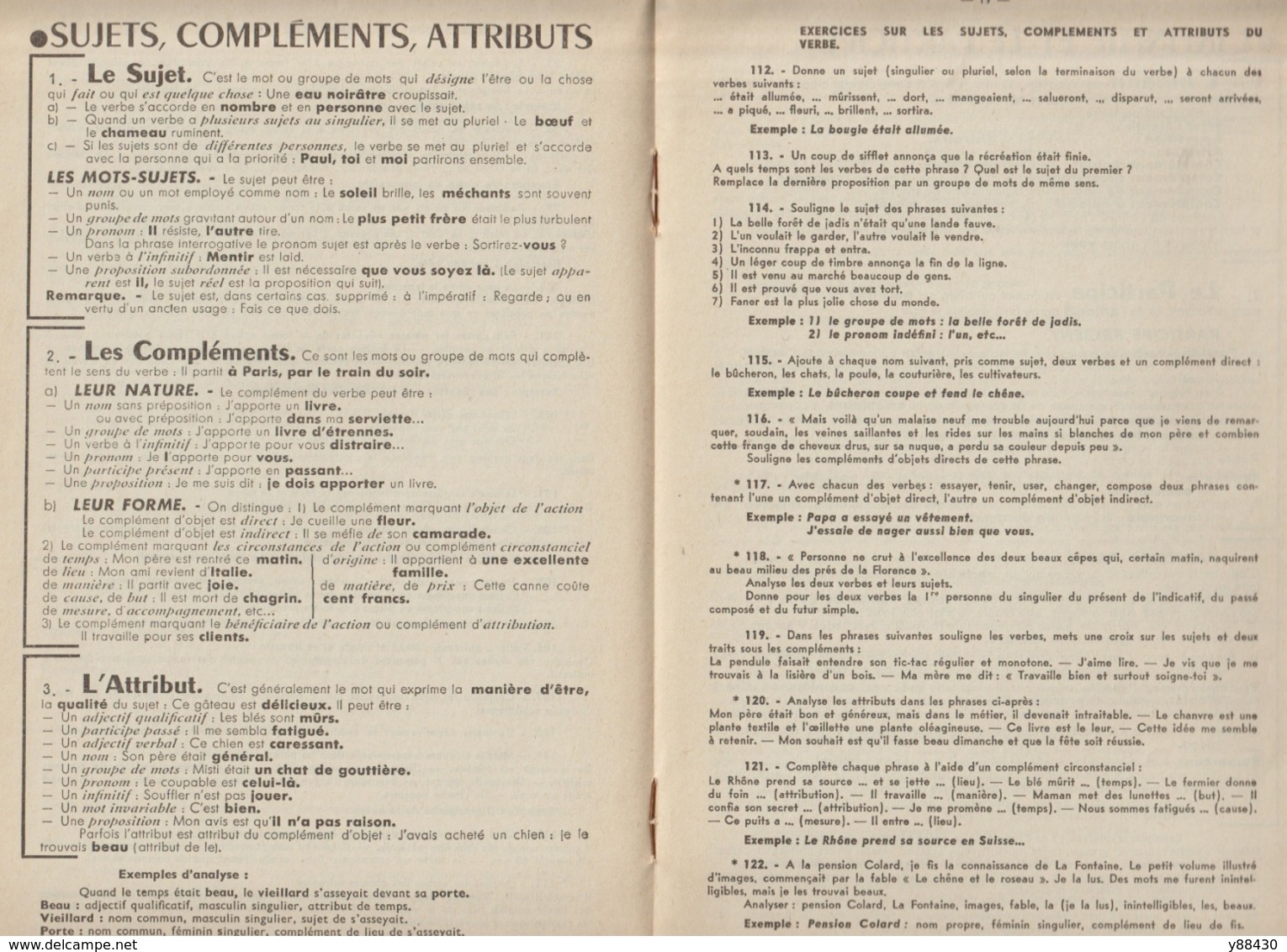 Livret  LA GRAMMAIRE EN 18 LECONS De 1961  - Collection "L'Essentiel"  - 38 Pages -14 Photos - Matériel Et Accessoires