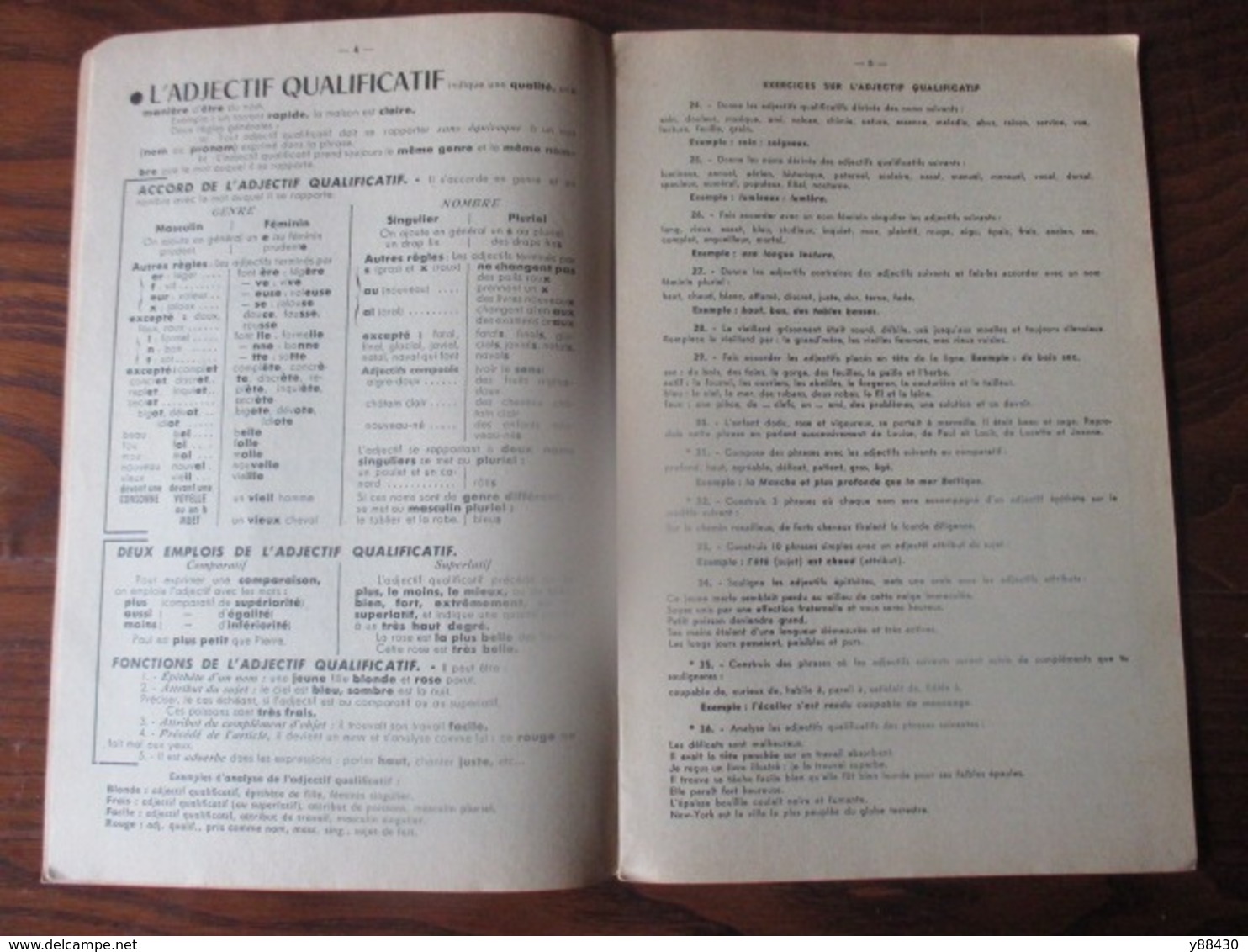 Livret  LA GRAMMAIRE EN 18 LECONS De 1961  - Collection "L'Essentiel"  - 38 Pages -14 Photos - Matériel Et Accessoires