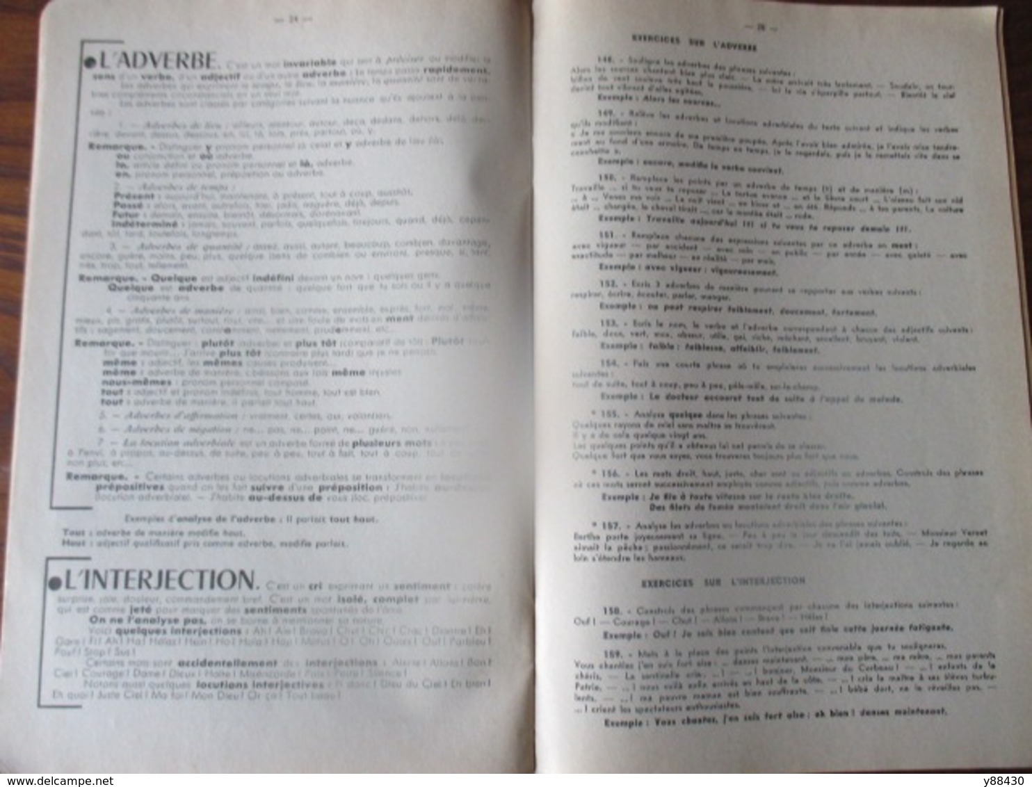 livret  LA GRAMMAIRE EN 18 LECONS de 1961  - Collection "L'Essentiel"  - 38 pages -14 photos