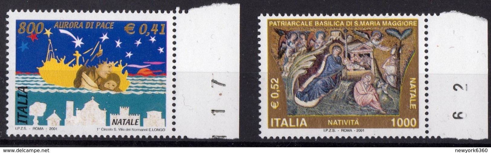 2001 ITALIE  N** 2530 2531   MNH - 2001-10: Neufs