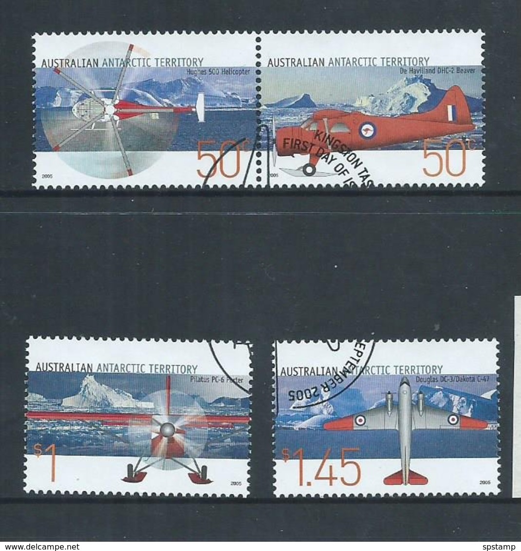 Australian Antarctic Territory 2005 Aviation / Aircraft Set Of 4 FU - Usati