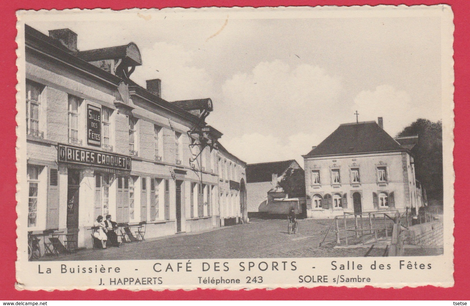 La Buissière - Café Des Sports ... Pub: Bières Croquet ( Voir Verso ) - Merbes-le-Château