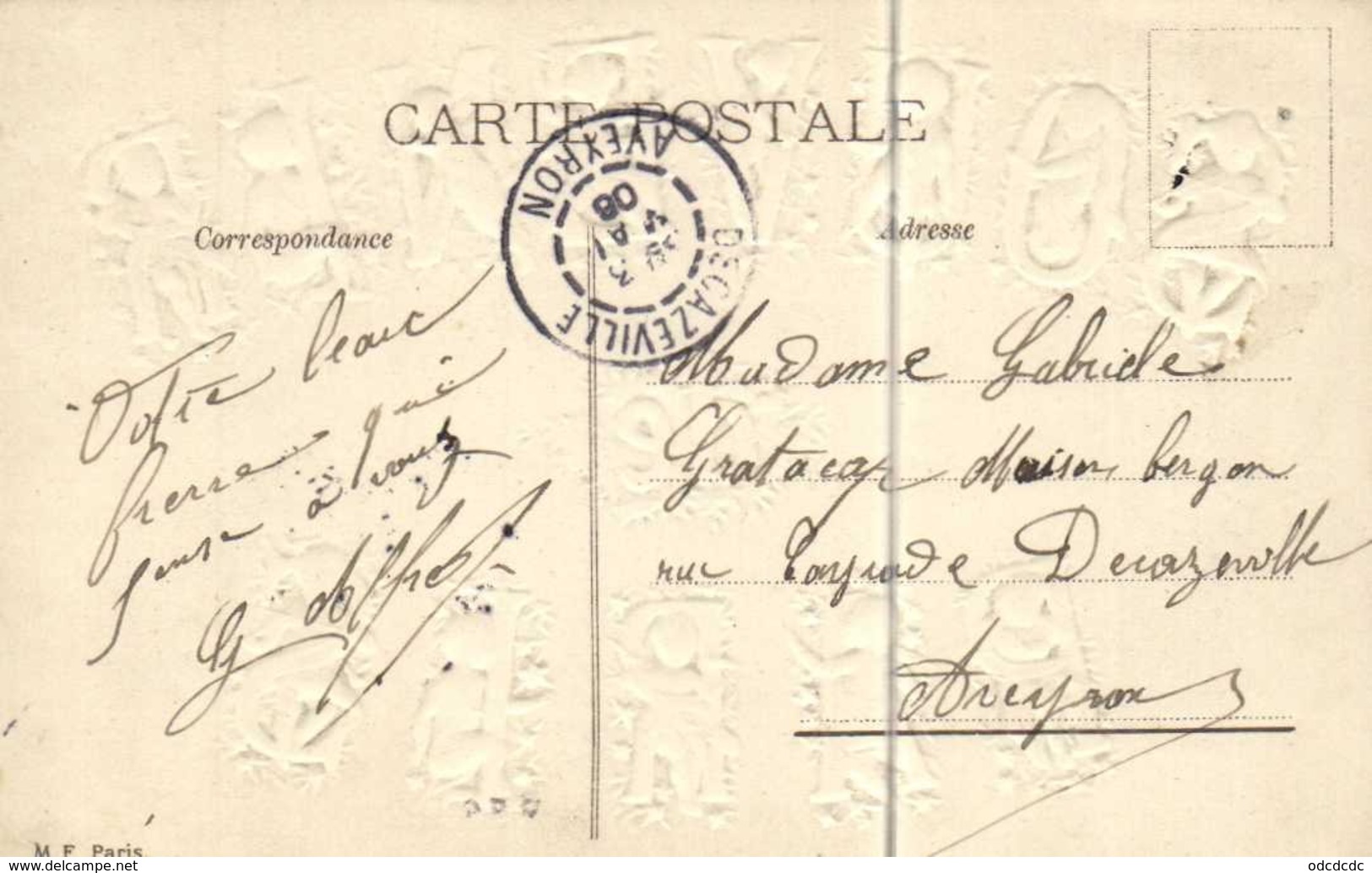 SOUVENIR De PARIS  Petits Anges Dans Chaque Lettre Gauffrée  RV - Multi-vues, Vues Panoramiques