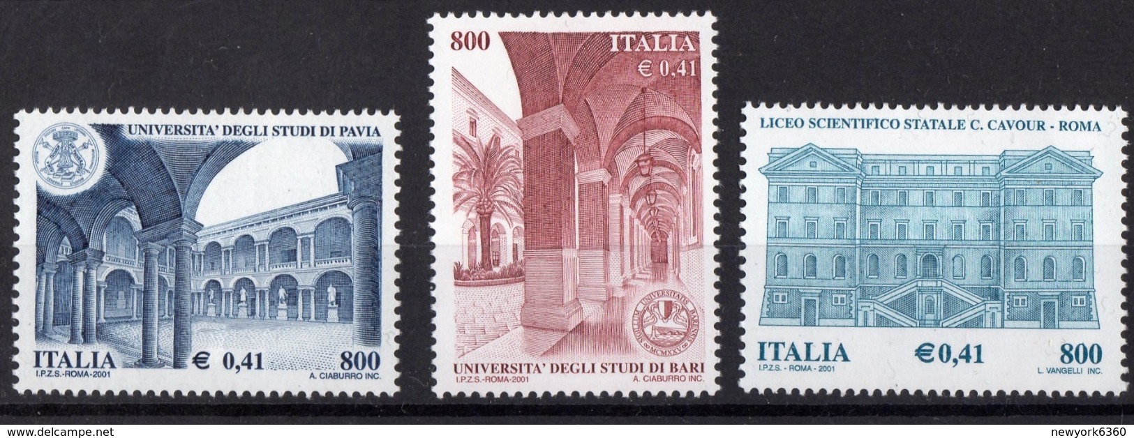 2001 ITALIE  N** 2520 A 2522   MNH - 2001-10: Neufs