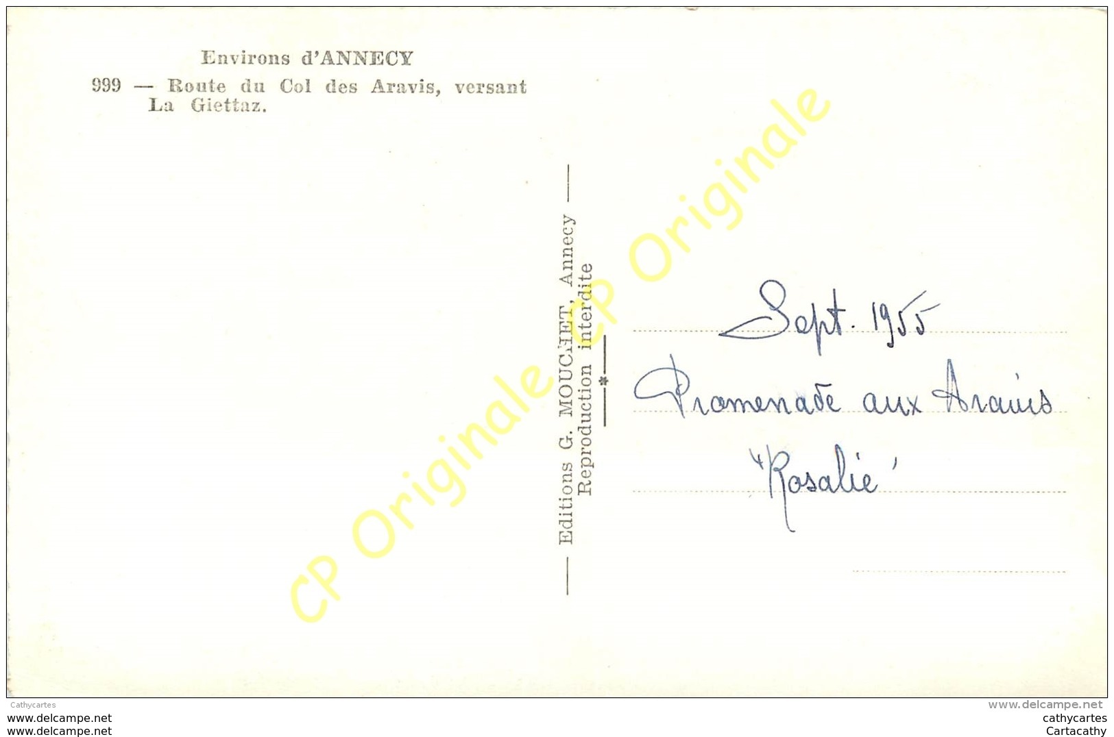 74. ANNECY .  Route Du Col Des Aravis . Versant La Giettaz . - Annecy