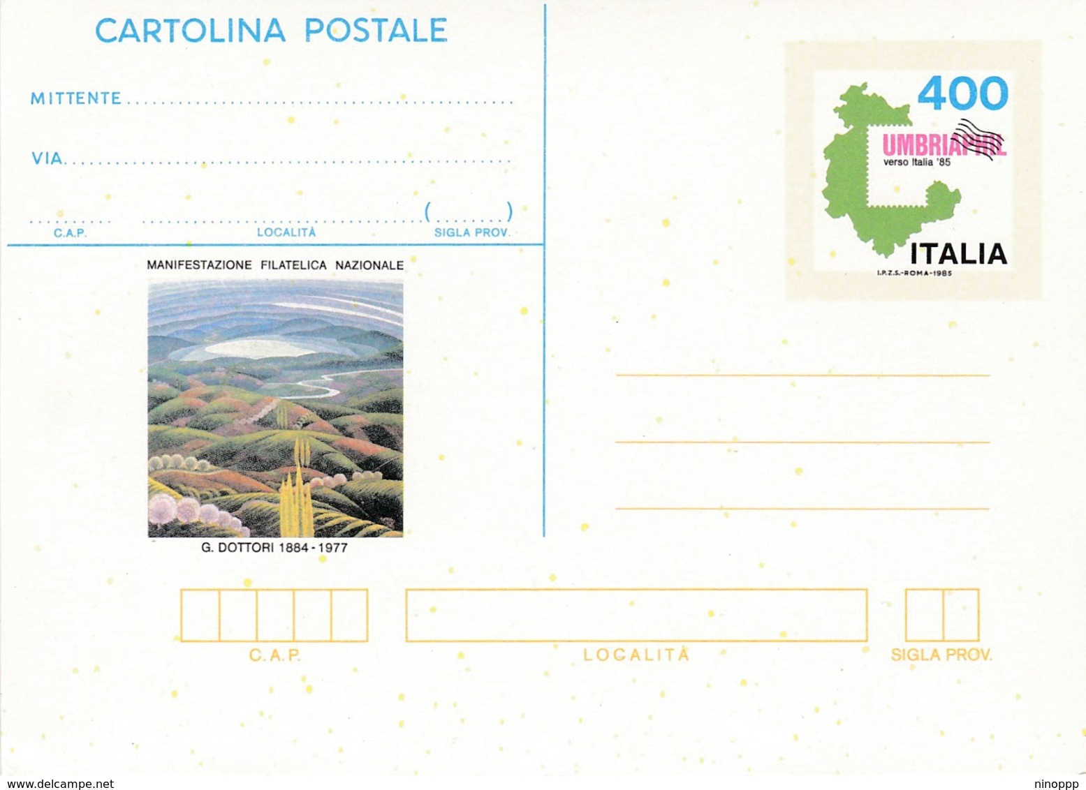 Italy CP 59 1985 EmbriaPhil 65, Cartolina Postale,mint - Stamped Stationery