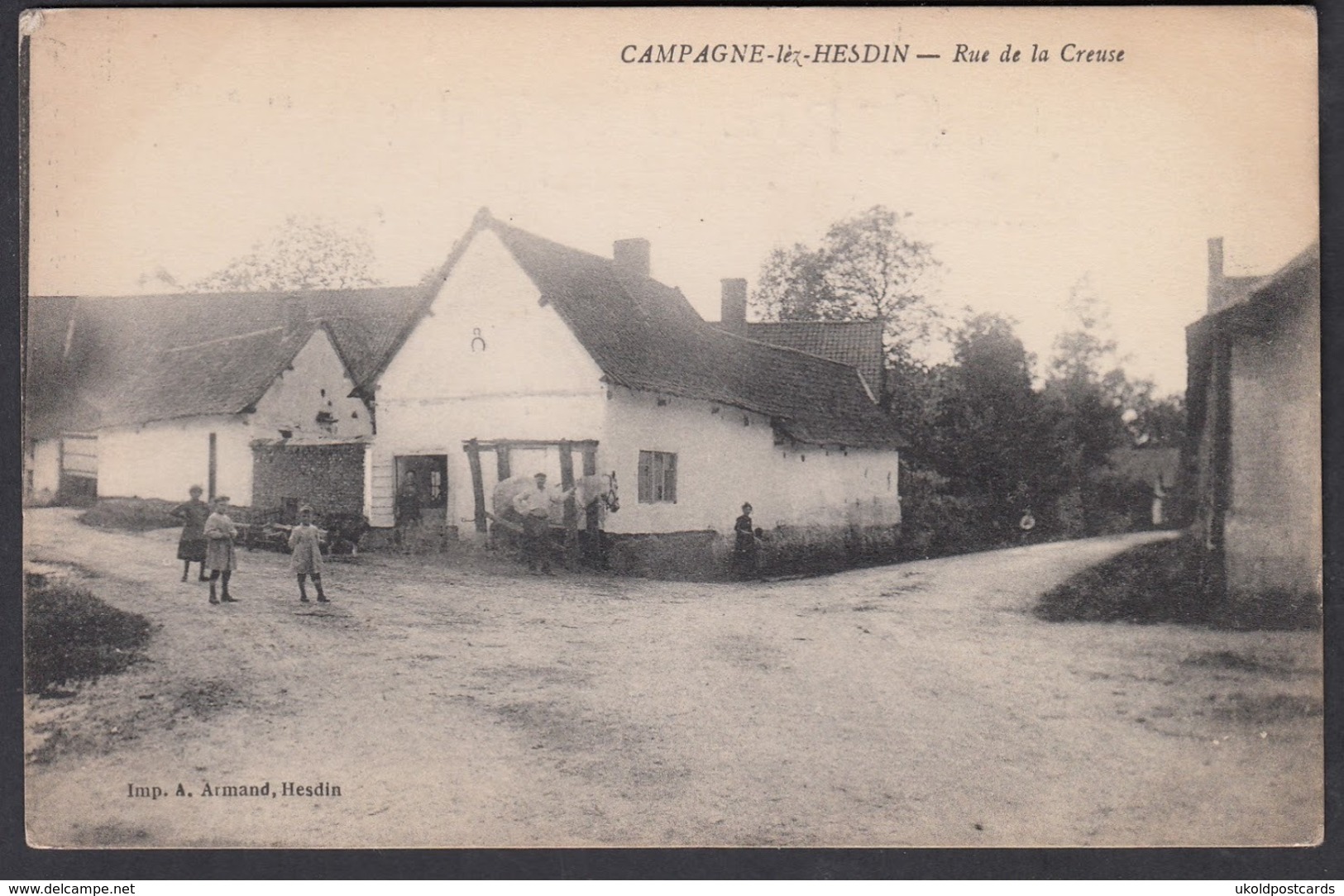 CPA 62 -  CAMPAGNE Lez HESDIN, Rue De La Creuse - Hesdin