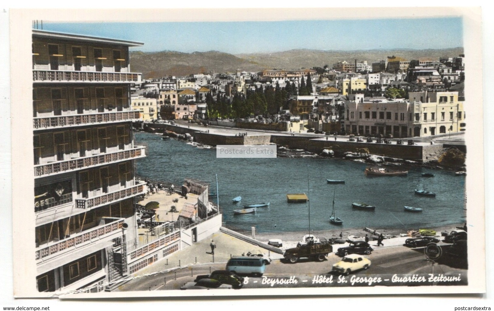 Beirut / Beyrouth, Lebanon - Hotel St Georges, Zeitouni Quarter - C1960's Postcard - Lebanon