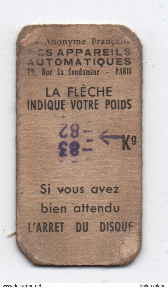 Ticket De Pesée Illustré/TOMBEAU De NAPOLEON/ Sté Anonyme Française/75 Rue La Condamine/Paris/  Vers 1900-1930   PARF203 - Otros & Sin Clasificación