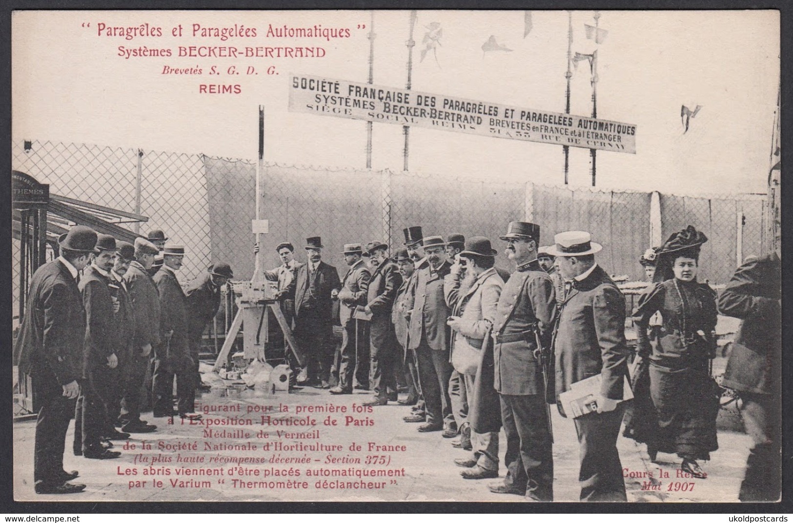 CPA -  51,  REIMS. " Paragrêles Et Paragelées Automatiques " Système Becker.Bertrand. - Reims