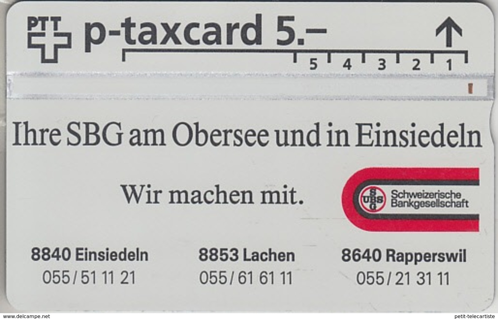 SUISSE - PHONE CARD - TAXCARD-PRIVÉE ***  BANQUES & UBS *** - Schweiz