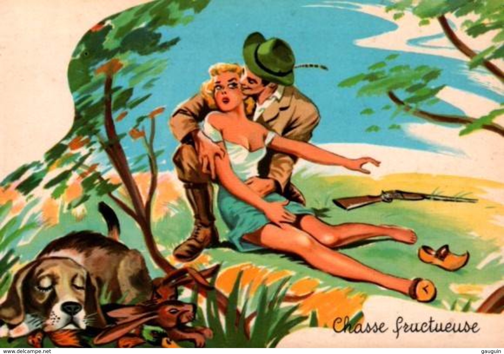 CPSM - ILLUSTRATION CARRIERE Louis - THEME CHASSE Et PIN'UP ... - Carrière, Louis