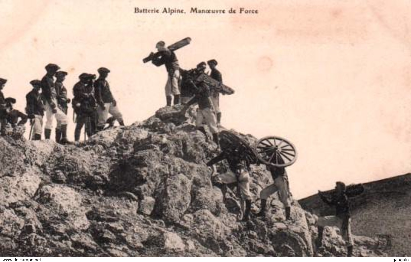 CPA - BATTERIE ALPINE - MANOEUVRE De FORCE ... (Chasseurs Alpins) - Manoeuvres