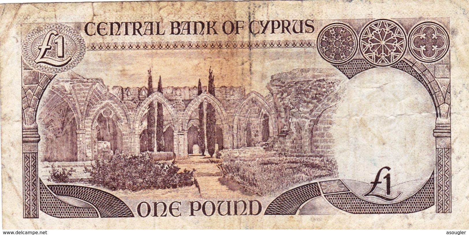 CYPRUS (GREECE) 1 POUND 1993 F P-53c  "free Shipping Via Regular Air Mail (buyer Risk)" - Cyprus