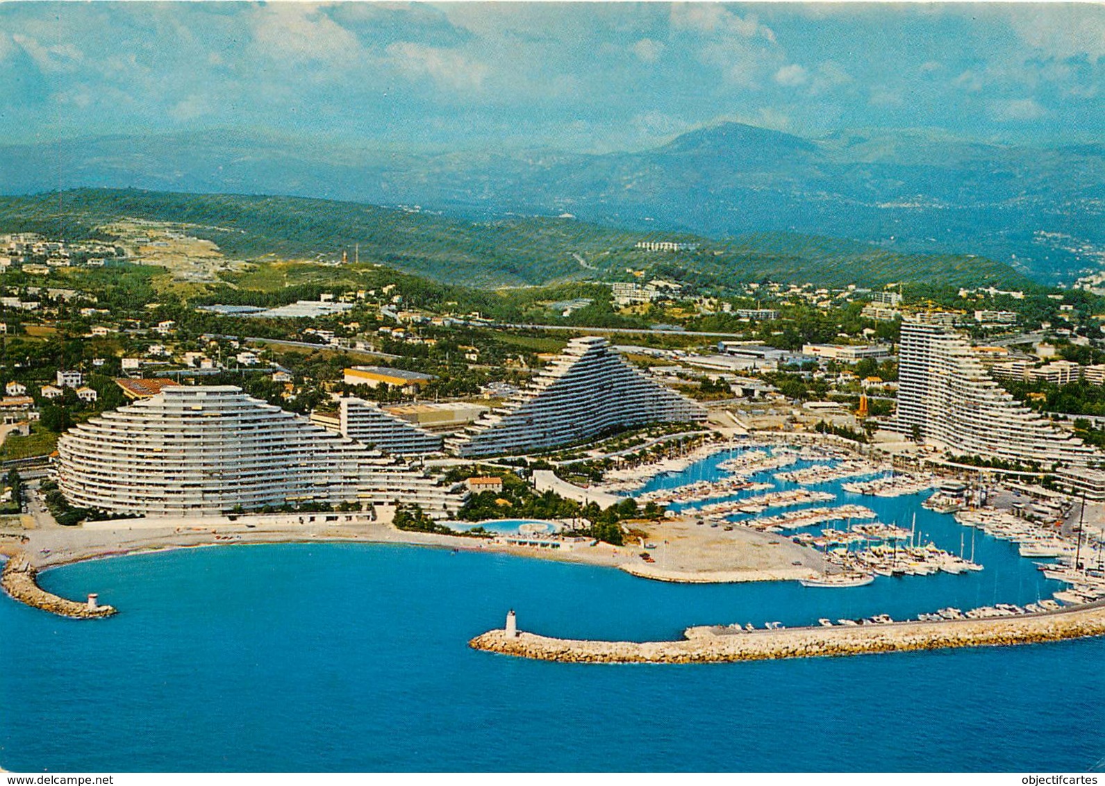 Villeneuve Loubet, Vue Aerienne, Architecte Minangoy  (scan Recto-verso) KEVREN0007 - Autres & Non Classés