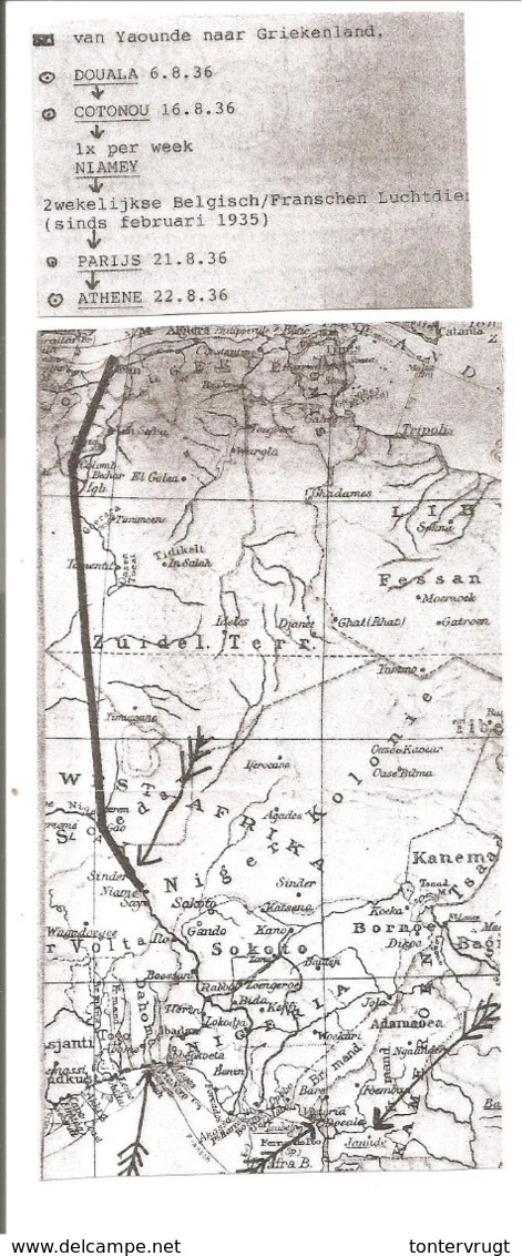 Yaounde Cameroun 6.8.36 Par Avion Pour Athenes Grece - Lettres & Documents