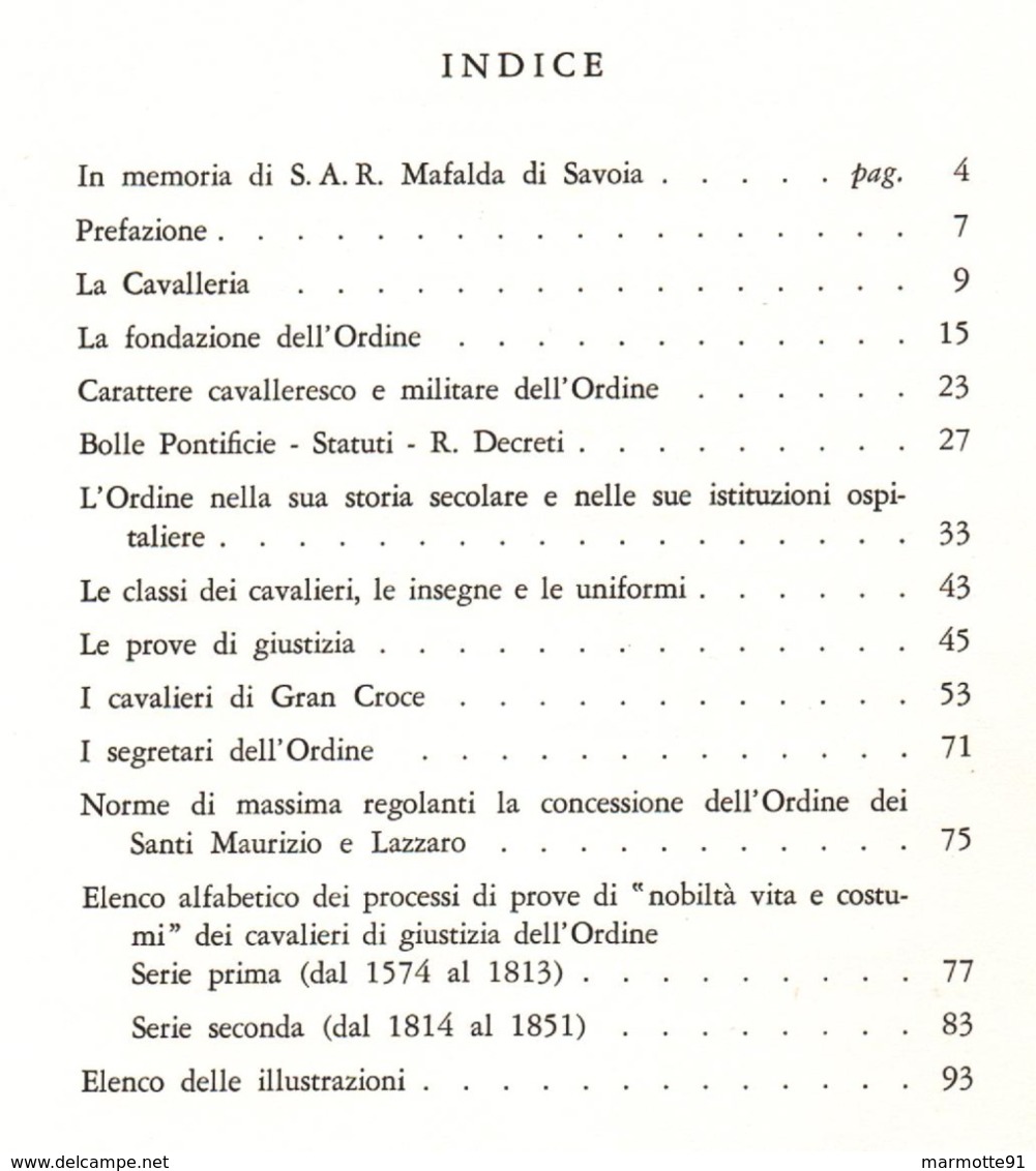 ORDINE DEI SANTI MAURIZIO E LAZZARE  ORDRE SAINT MAURICE ET LAZZARE ITALIE - Avant 1871