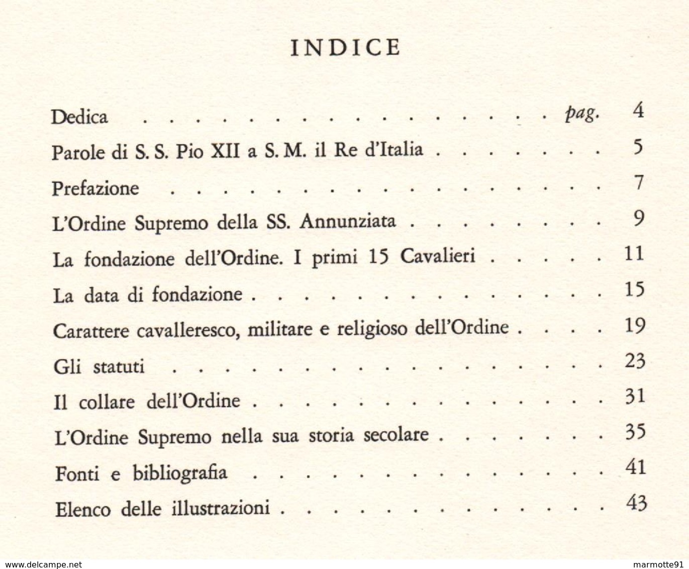 L'ORDINE SUPREMO DELLA SS. ANNUNZIATA 1363 1962 ORDRE MEDAILLE ITALIE - Avant 1871