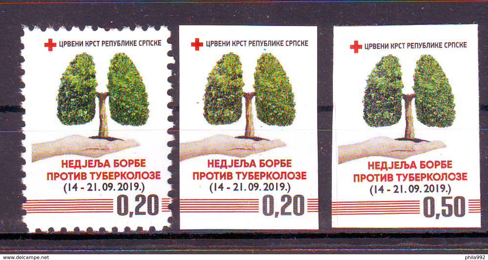 Bosnia BiH 2019 Red Cross  TBC (3) MNH - Bosnien-Herzegowina