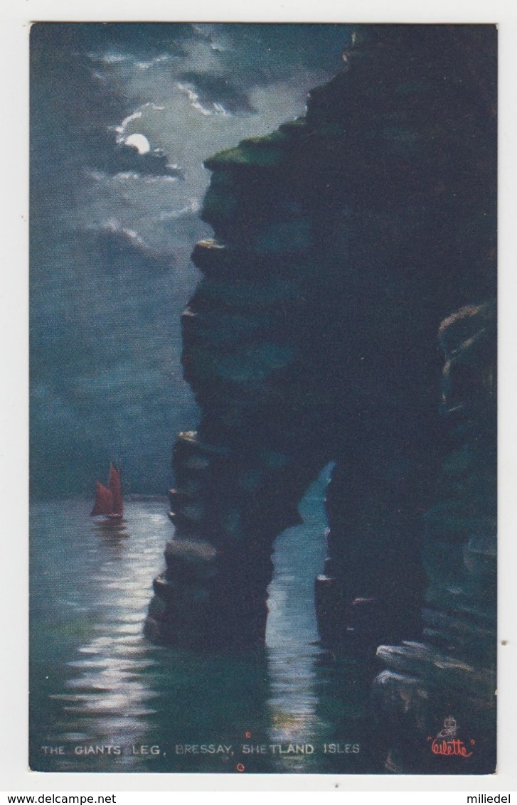 BB782 - ECOSSE - The Giant's Leg - Bressay - SHETLAND ISLES - Carte Oilette - Raphael Tuck - Shetland