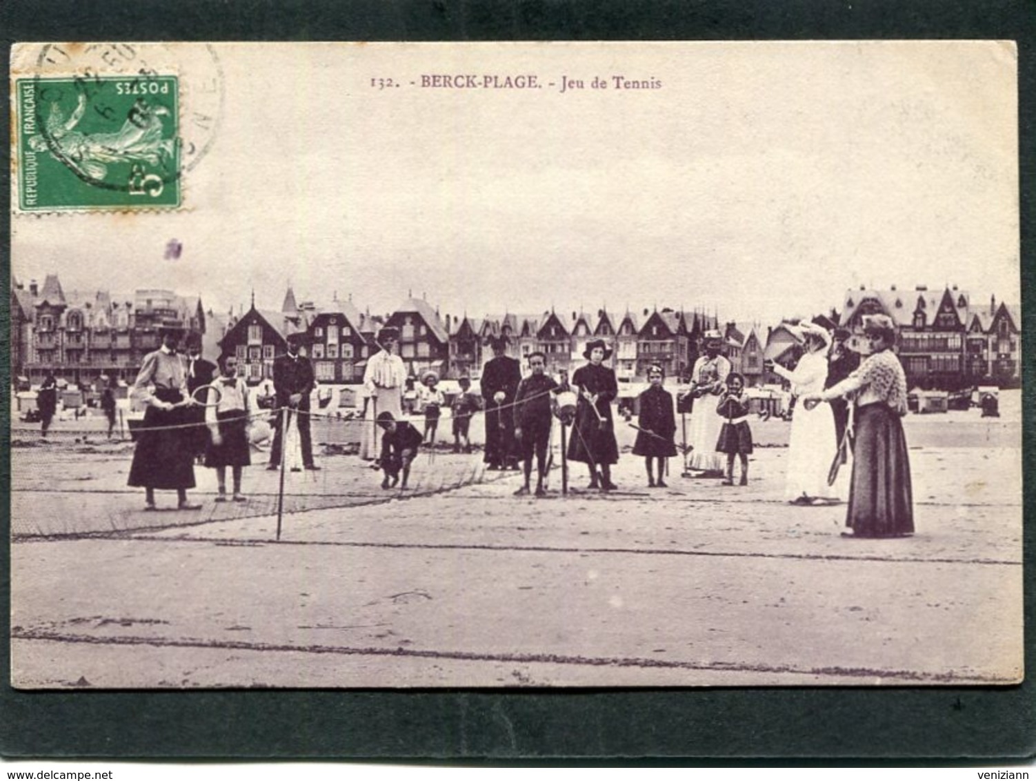 CPA - BERCK PLAGE - Jeu De Tennis, Très Animé - Berck