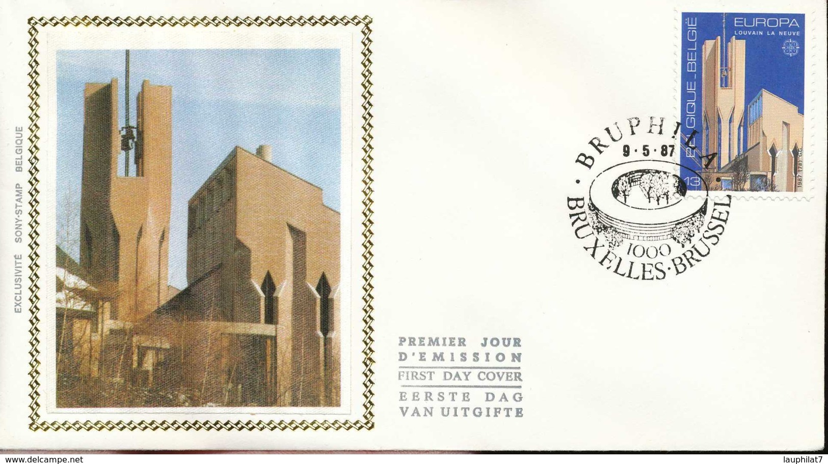 [66570]TB//-N° 2251 - FDC - Europa 1987, Eglise St-François - "BRUXELLES-BRUSSEL", Soie, SNC - 1987