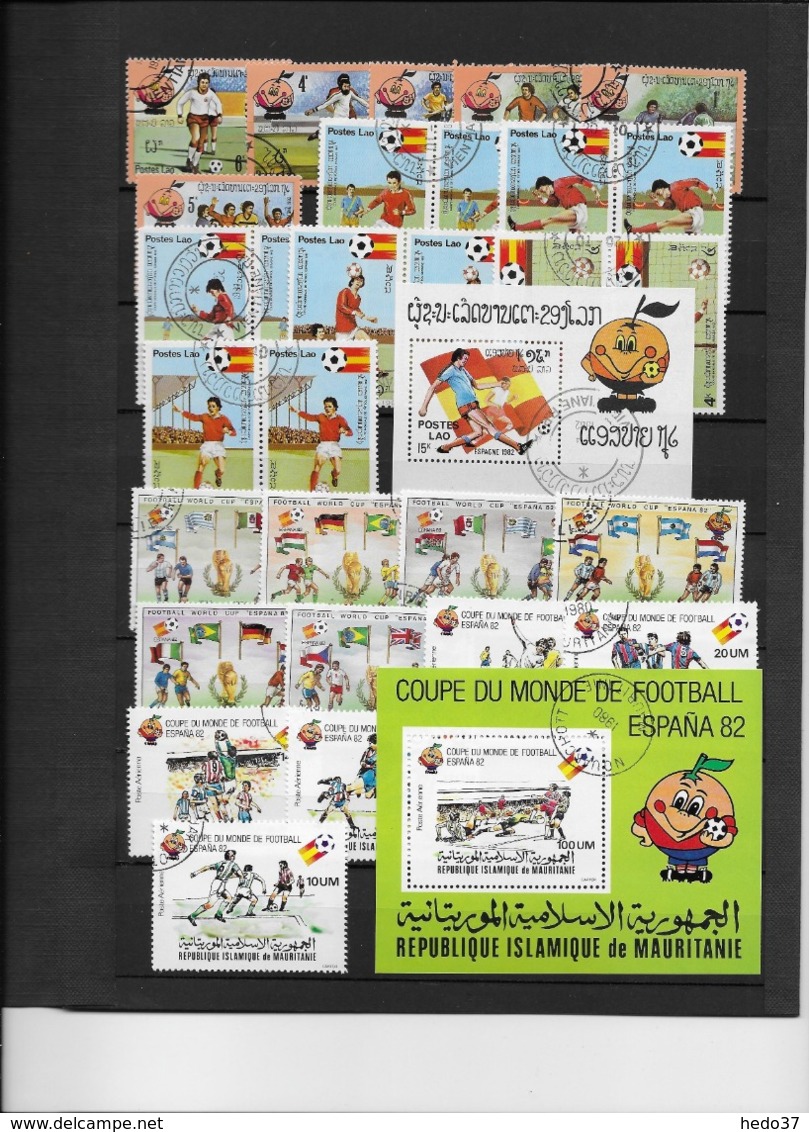 Thème Football - Collection timbres oblitérés - 15 scans