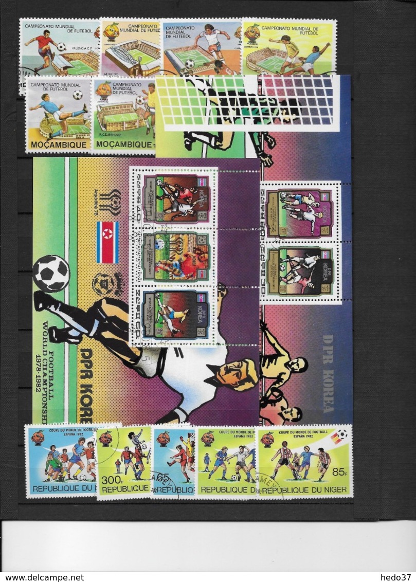 Thème Football - Collection timbres oblitérés - 15 scans