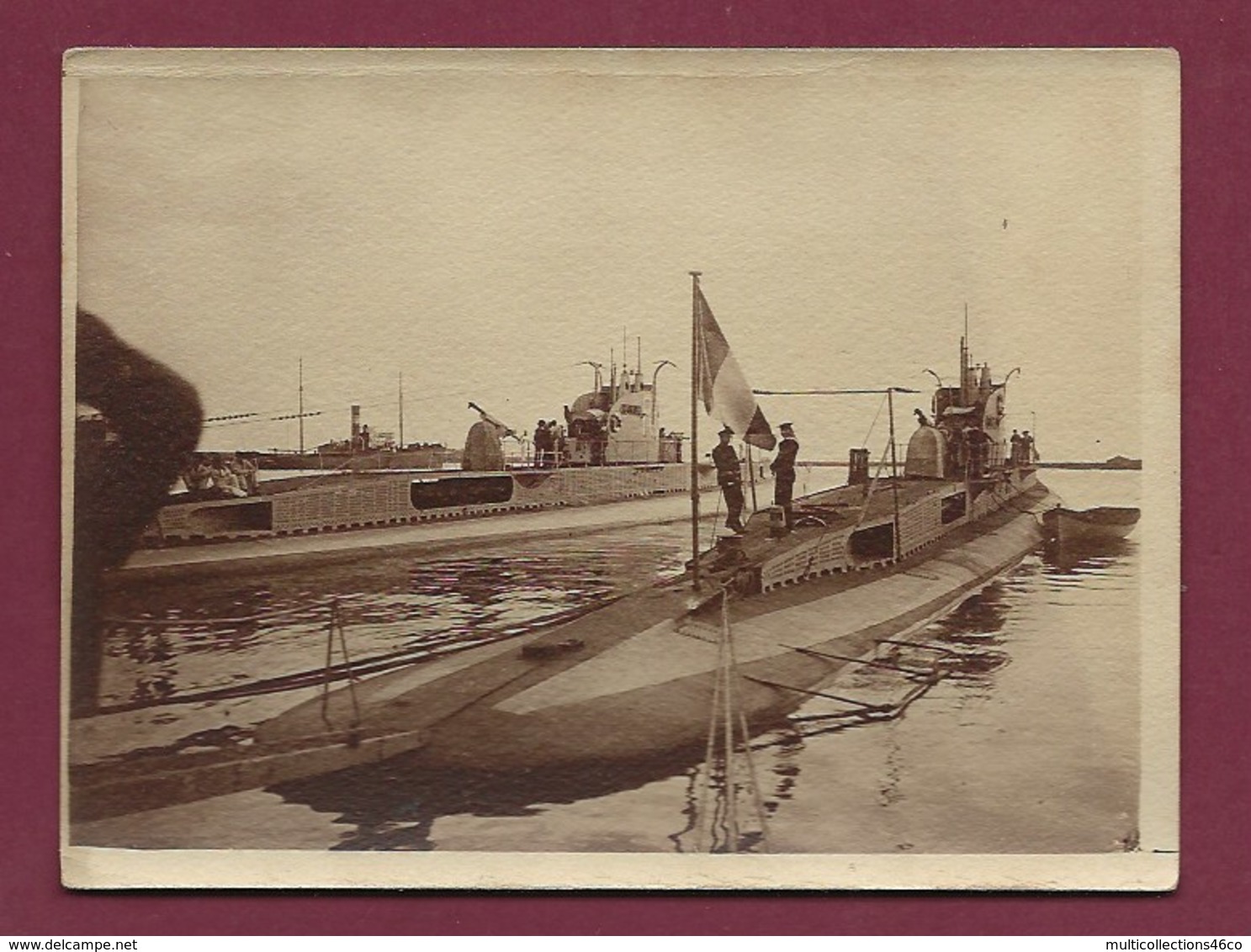 011019 - MILITARIA GUERRE SOUS MARIN - PHOTO 1929 ALGERIE ALGER Le Romazotti Et Le Regnault - Submarines