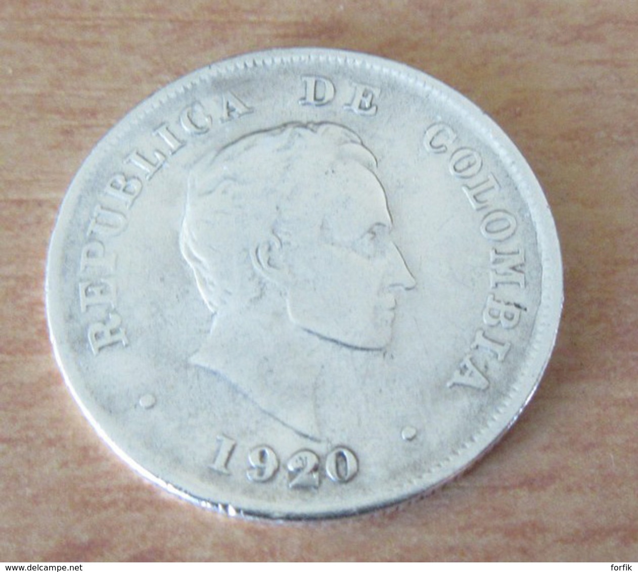 Colombie - Monnaie Veinte (20) Centavos 1920 En Argent - Colombia