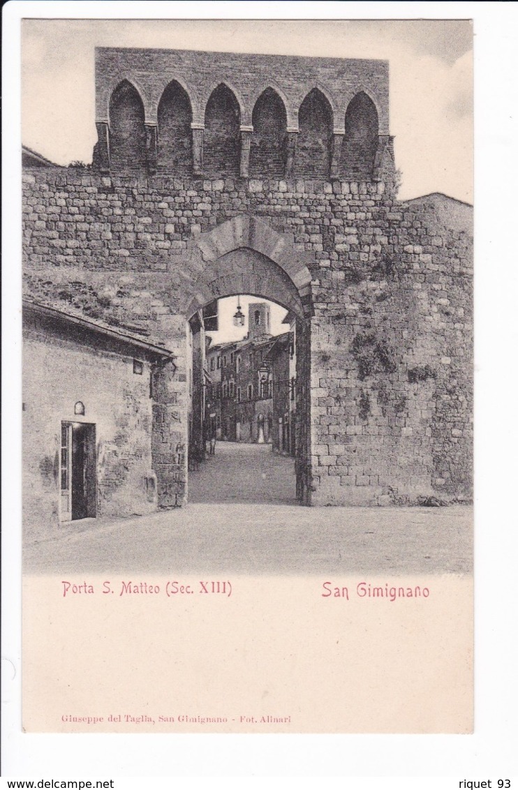 Lot 5 Cartes Postale Anciennes - San Gimignano - Autres & Non Classés