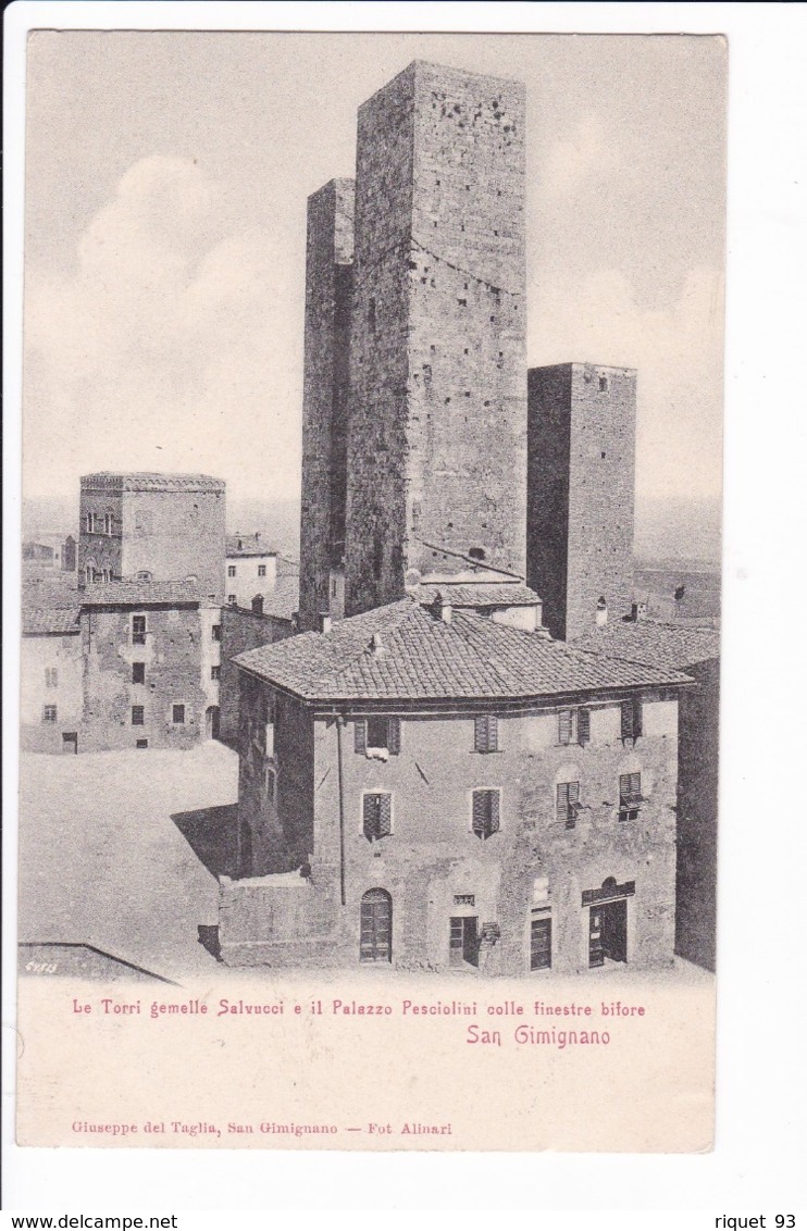 Lot 5 Cartes Postale Anciennes - San Gimignano - Otros & Sin Clasificación