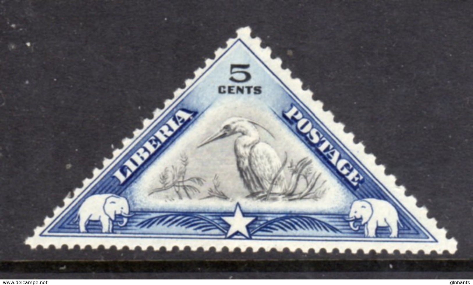 LIBERIA - 1937 WESTERN REEF HERON BIRD STAMP FINE MOUNTED MINT MM * SG 563 - Liberia