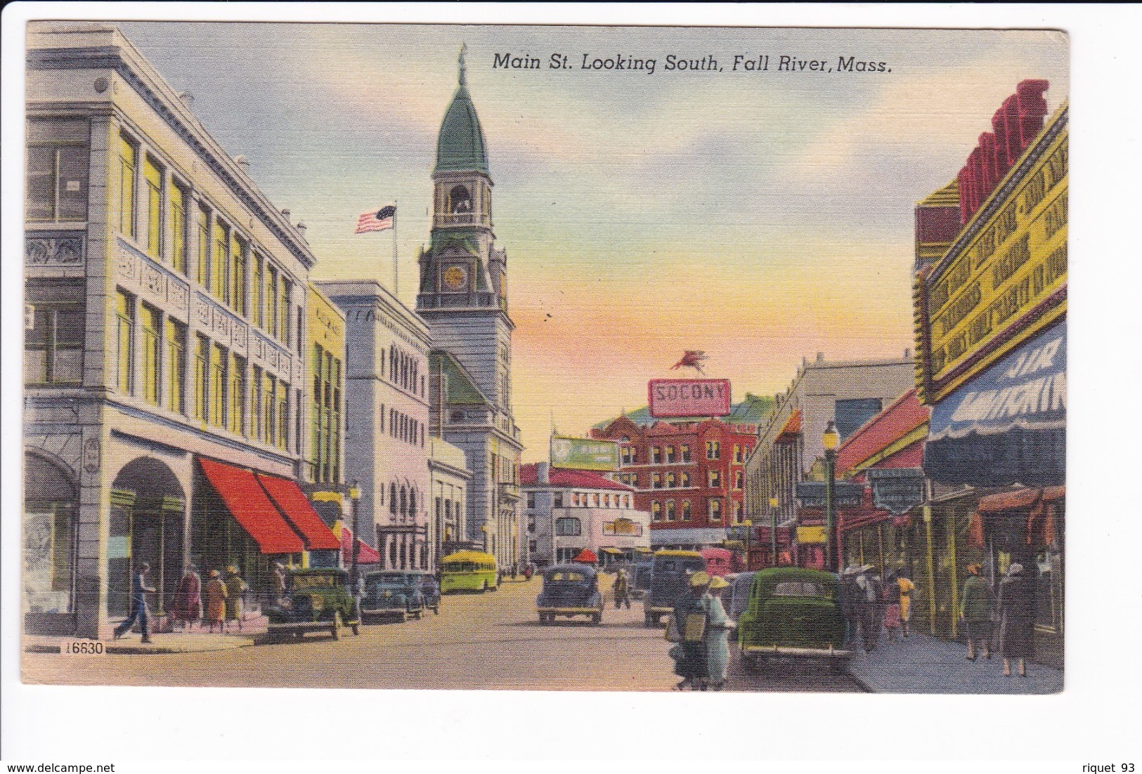 Main St. Looking South, Fall River, Mass. - Fall River