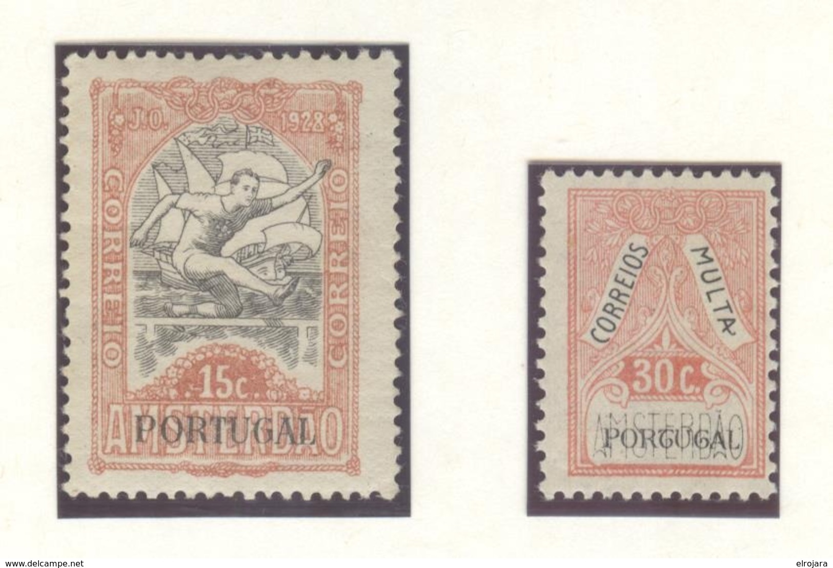 Portugal Olympic Stamps Mint Without Hinge The First Stamp With Olympic Rings Over The Head Of The Runner And TAX Stamp - Summer 1928: Amsterdam