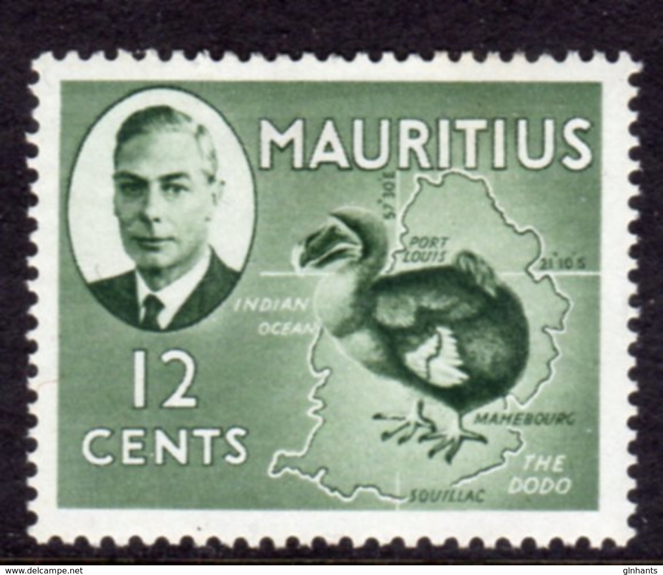 MAURITIUS - 1950 EXTINCT DODO BIRD STAMP FINE MOUNTED MINT MM * SG 282 - Mauritius (...-1967)