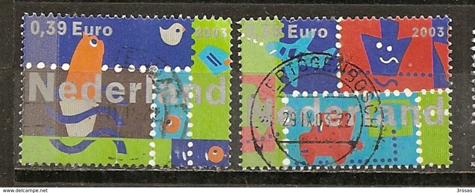 Pays-Bas Netherlands 2003 Land Lucht Water Set Complete Obl - Used Stamps